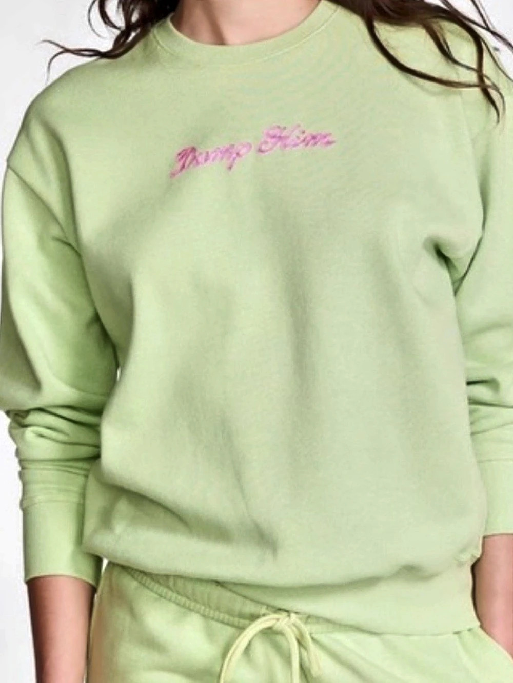 Juicy Couture cotton Velour Crewneck Sweatshirt Green Crewneck Sweatshirt Like